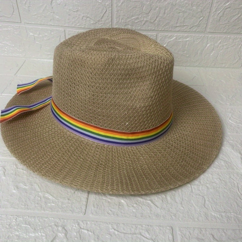 Rainbow Ribbon Summer Sun Hat