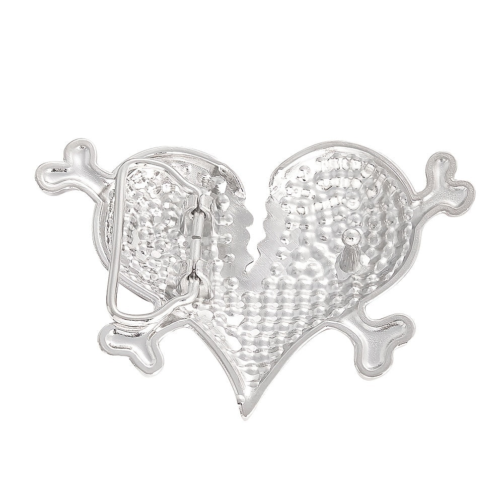 Red Love Heart Cardiac Belt Buckle Funny Charm Bone Clasp Jeans Accessory Men