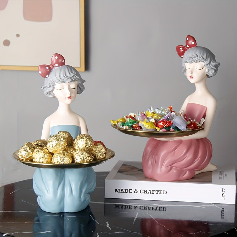Creative Girl Bow Tray Home Decoration