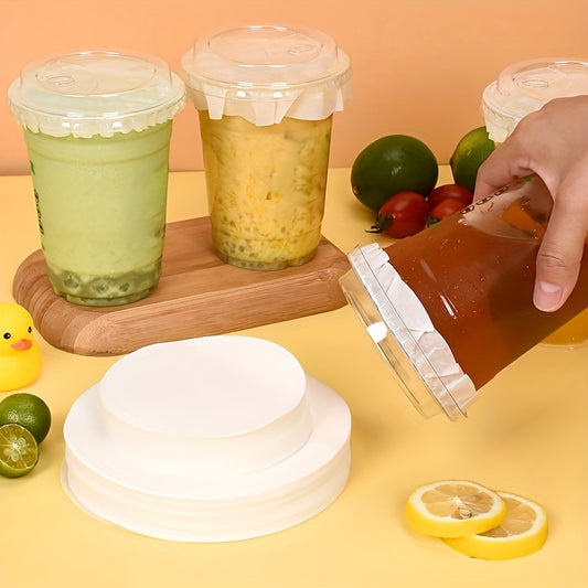 100pcs Beverage Sealing Cups for Coffee Juice Cold Drinks