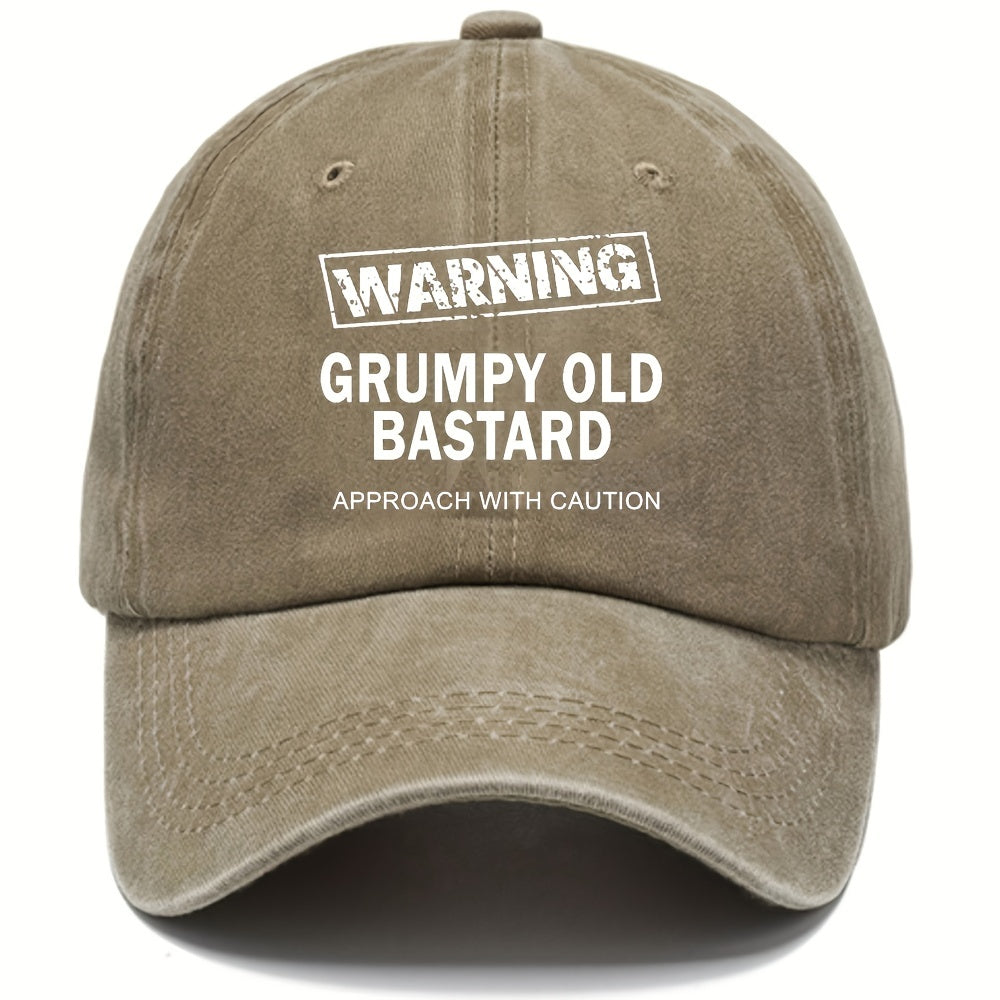 Unisex Distressed Retro Letter Baseball Cap