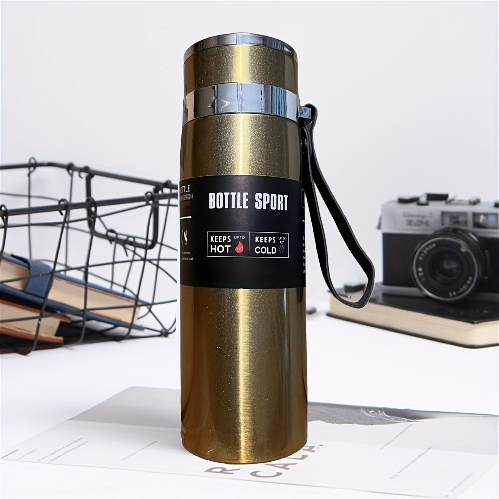 800ml Stainless Steel Insulated Cup with Hanging Rope