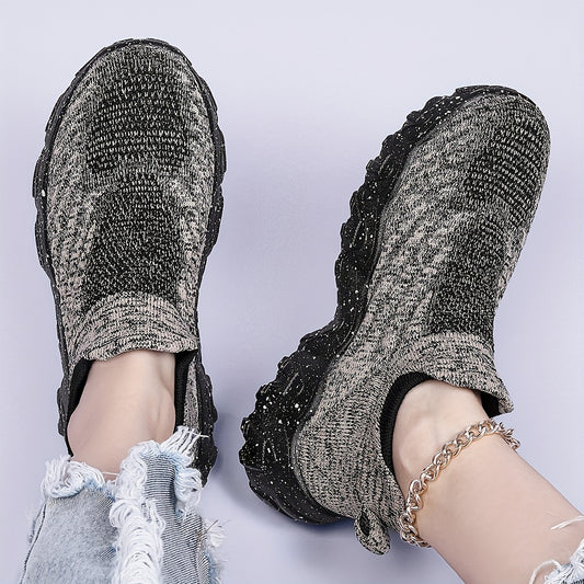 Grey Mesh Road Running Shoes Women Lightweight Sport Shoes