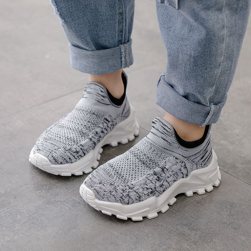 Boys Casual Knit Sneakers Lightweight Running Shoes