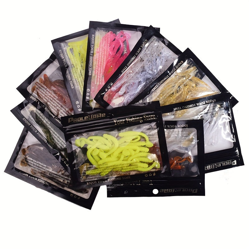 20pcs Soft Fishing Worms 0.8g Artificial Bait Swimbaits for Carp Bass