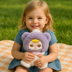 Soft Lavender Plush Doll Huggable Stuffed Plushie for Girls Birthday Christmas