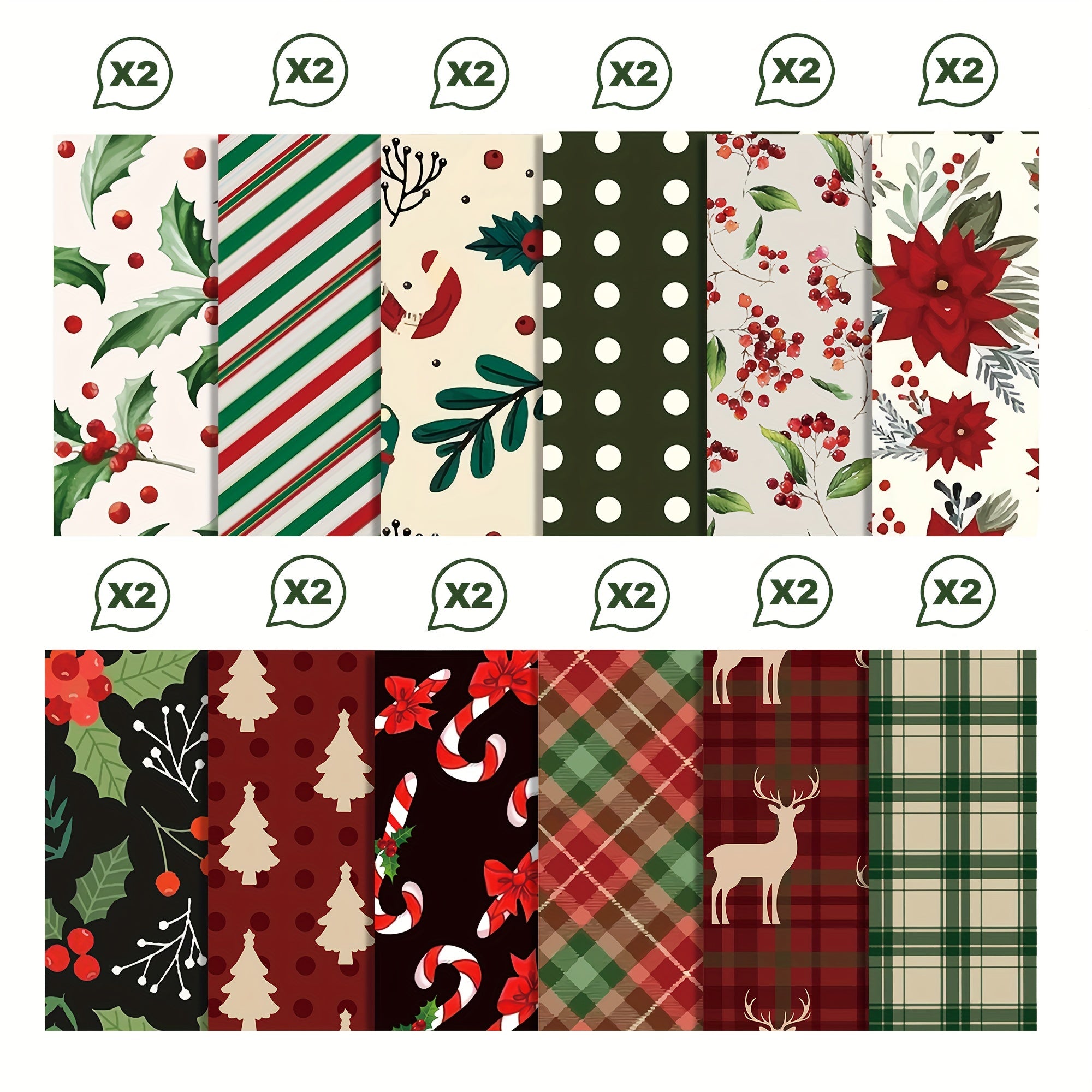 24sheets Christmas Pattern Paper 29 29 Merry Christmas Scrapbook Paper