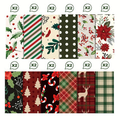 24sheets Christmas Pattern Paper 29 29 Merry Christmas Scrapbook Paper