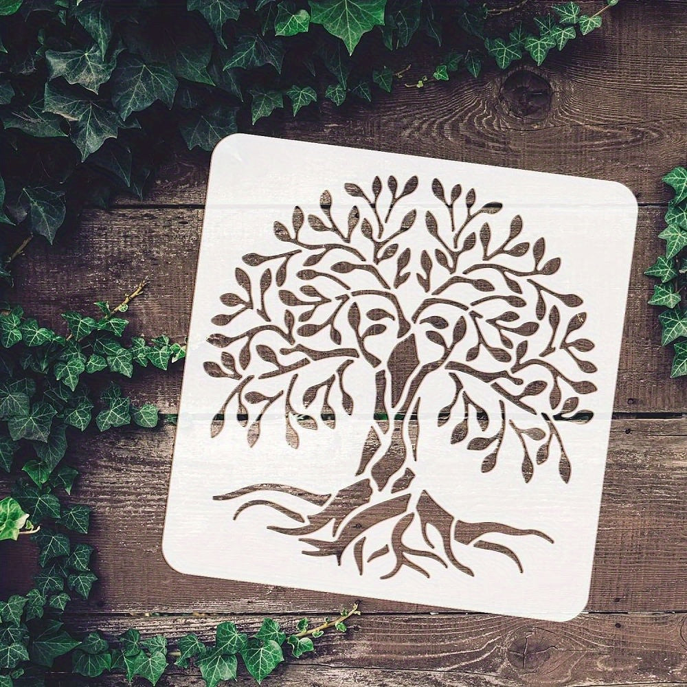 1pc Tree Craft Stickers Plastic Stencils for Scrapbook Painting
