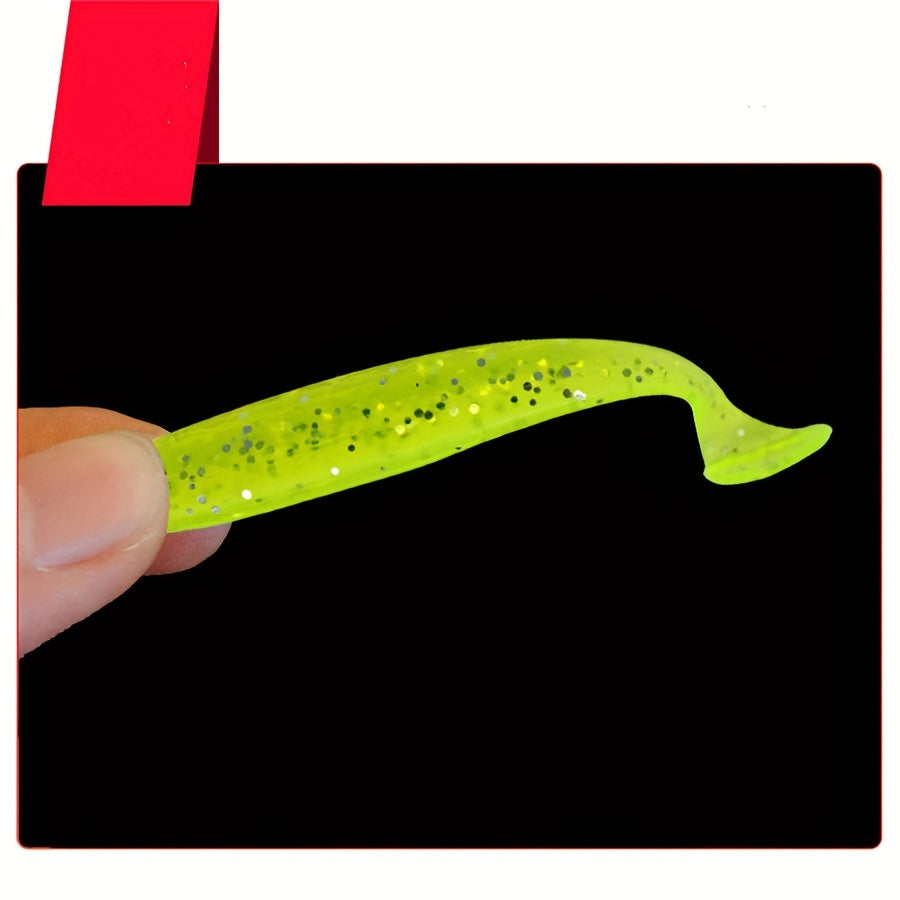 10pcs T Tail Soft Worm Lure for Outdoor Fishing