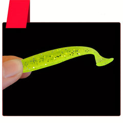 10pcs T Tail Soft Worm Lure for Outdoor Fishing