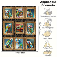 Chameleon Photo Frame Blanket Soft And Warm For Bed And Sofa Camping