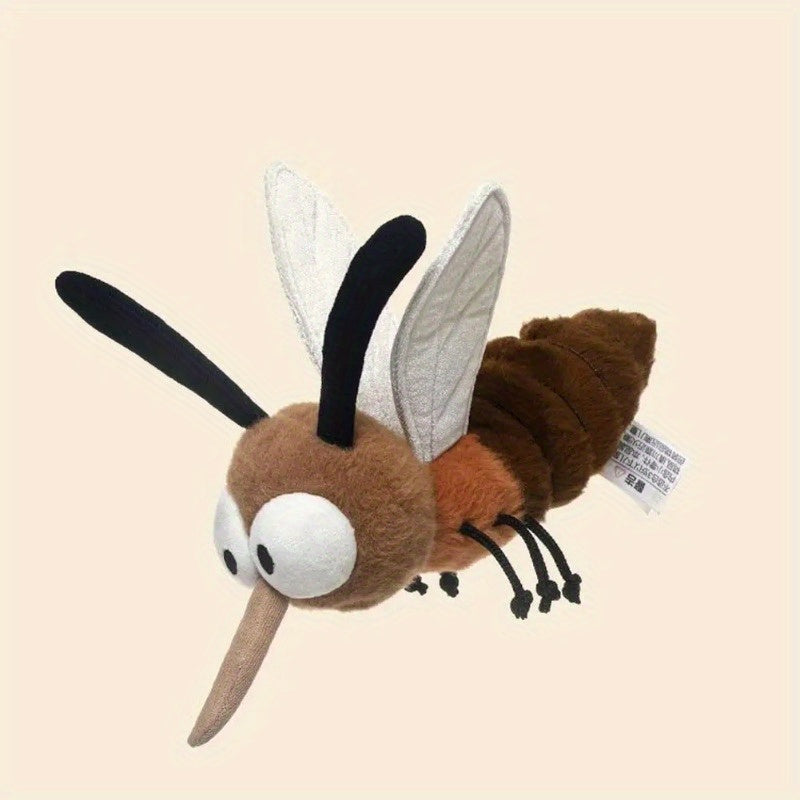 Mosquito Plush Toy Soft Stuffed Insect Doll Brown Body & Face