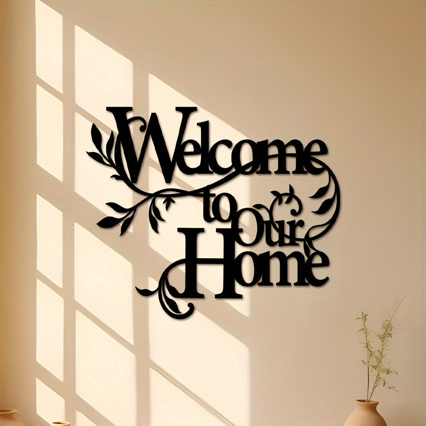 Metal Welcome To Our Home Wall Sign - Home Decoration