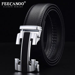 Men's Automatic Buckle Leather Belt Casual All match Pants Belt