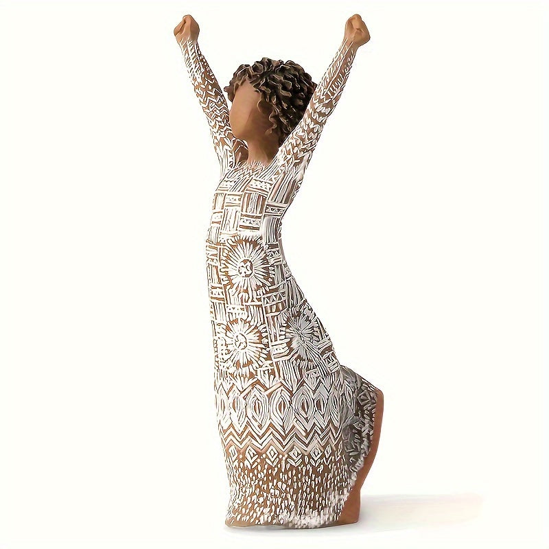 Hand Painted Dancing Girl Figure Statue Ornament