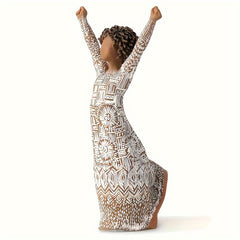 Hand Painted Dancing Girl Figure Statue Ornament