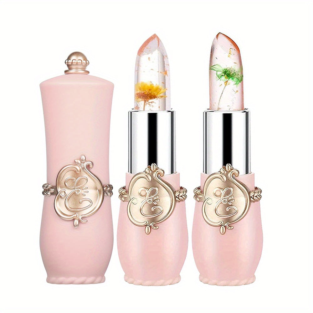 Dried Flower Jelly Lipstick Natural Fruit Flavor Long Lasting Lip Gloss