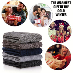 5 Pairs Unisex Soft Thick Wool Socks