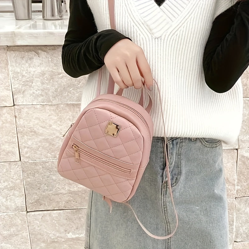 Small Shoulder Bag Faux Leather Casual Daypack