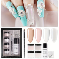 Beginner Acrylic Nail Kit with Acrylic Powder & Liquid Set - Easy to Use