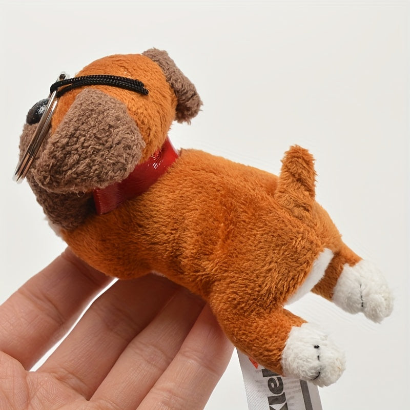 7in Plush Toy Dog Keychain School Bag Hanging Ornament Easter Gift