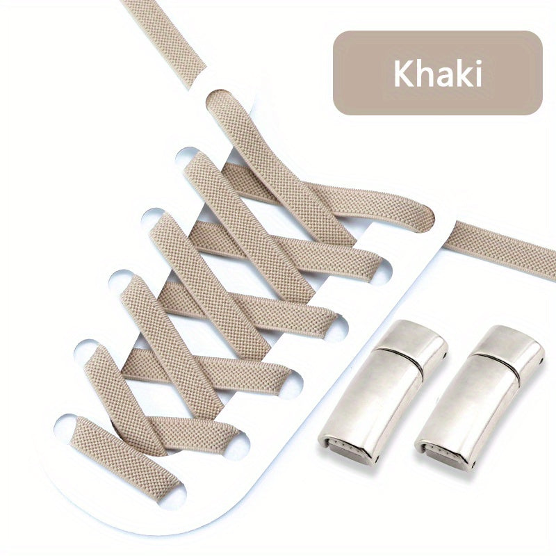 Polyester No Tie Shoelaces with Buckles for Sneakers