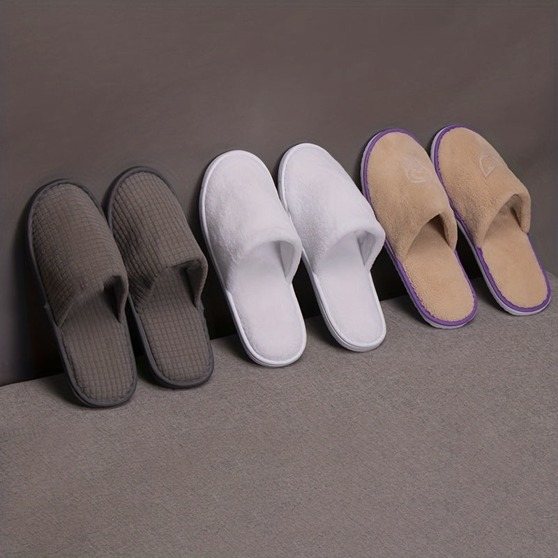Men's Round Toe Slip On Non slip Bedroom Slippers Home Shoes