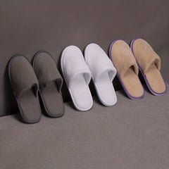 Men's Round Toe Slip On Non slip Bedroom Slippers Home Shoes