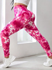  Tie Dye Butt Lifting Sports Leggings High Rise Gym Pants