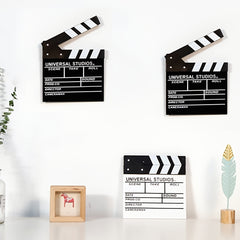 Hollywood Style Wooden Clapper Board with Erasable Pen