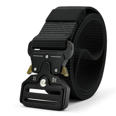 Canvas Polyester Snap Leather Belt with Magnetic Suction for Men