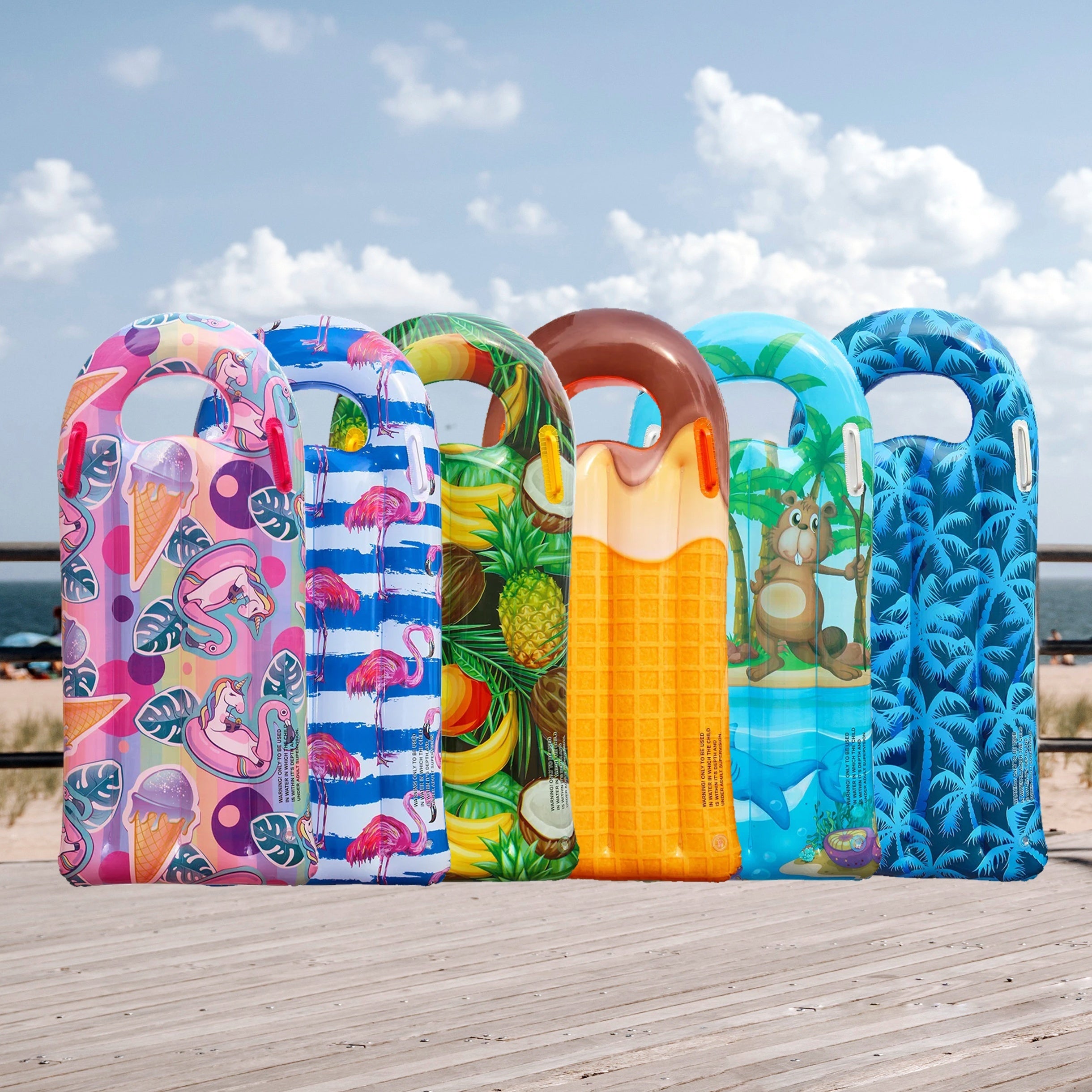 Thickened Inflatable Surfboard Pool Skateboard Lounger Water Toy