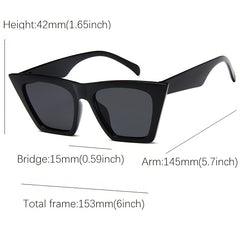 Square Sunglasses Women Unisex Cat Eye Sun Glasses Classic Vintage UV400