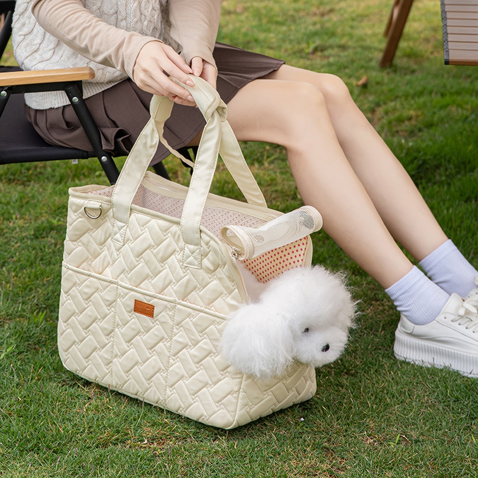 Stylish Cat Carrier Handbag Large Capacity Pet Shoulder Bag