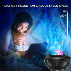 Star Projector Galaxy Night Light Remote Control Music Speaker