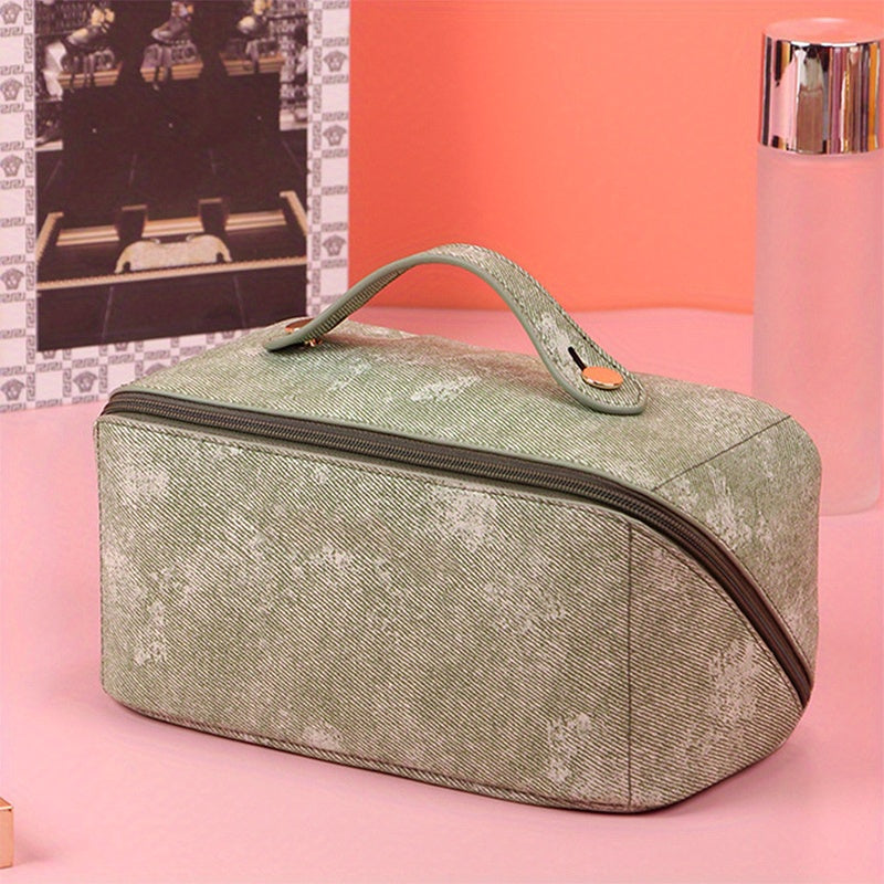 Zipper Makeup Satchel Bag Travel Toiletry Wash Bag Portable Storage Bag
