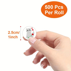 500pcs Lover Cat Gift Decoration Sticker - Office Stationery Adhesive Label