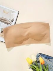 Soft Seamless Bandeau Bra Stretchy Everyday Lingerie Women's Underwear