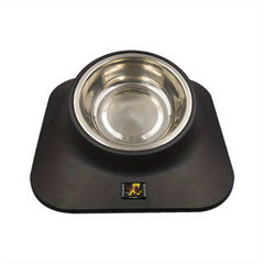 Stainless Steel Elevated Dog Bowl with Non-Slip Mat