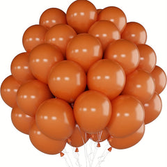 30pcs 12in Matte Burnt Orange Latex Balloons Halloween Party Decor Supplies
