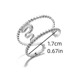 Stainless Steel Open Adjustable Ring Women's Irregular Ring