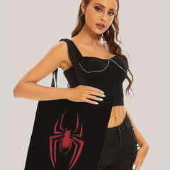 Halloween Spider Print Tote Bag - Large Travel Beach Shoulder Bag