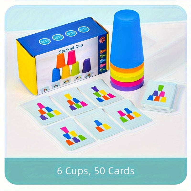 Stacked Cup Battle Game Recognition & Sorting Toy