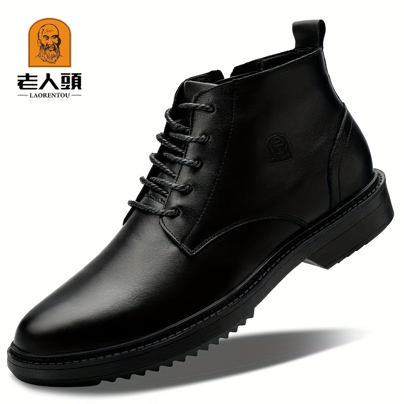 LAORENTOU Men's Round Toe Ankle Top Winter Boots