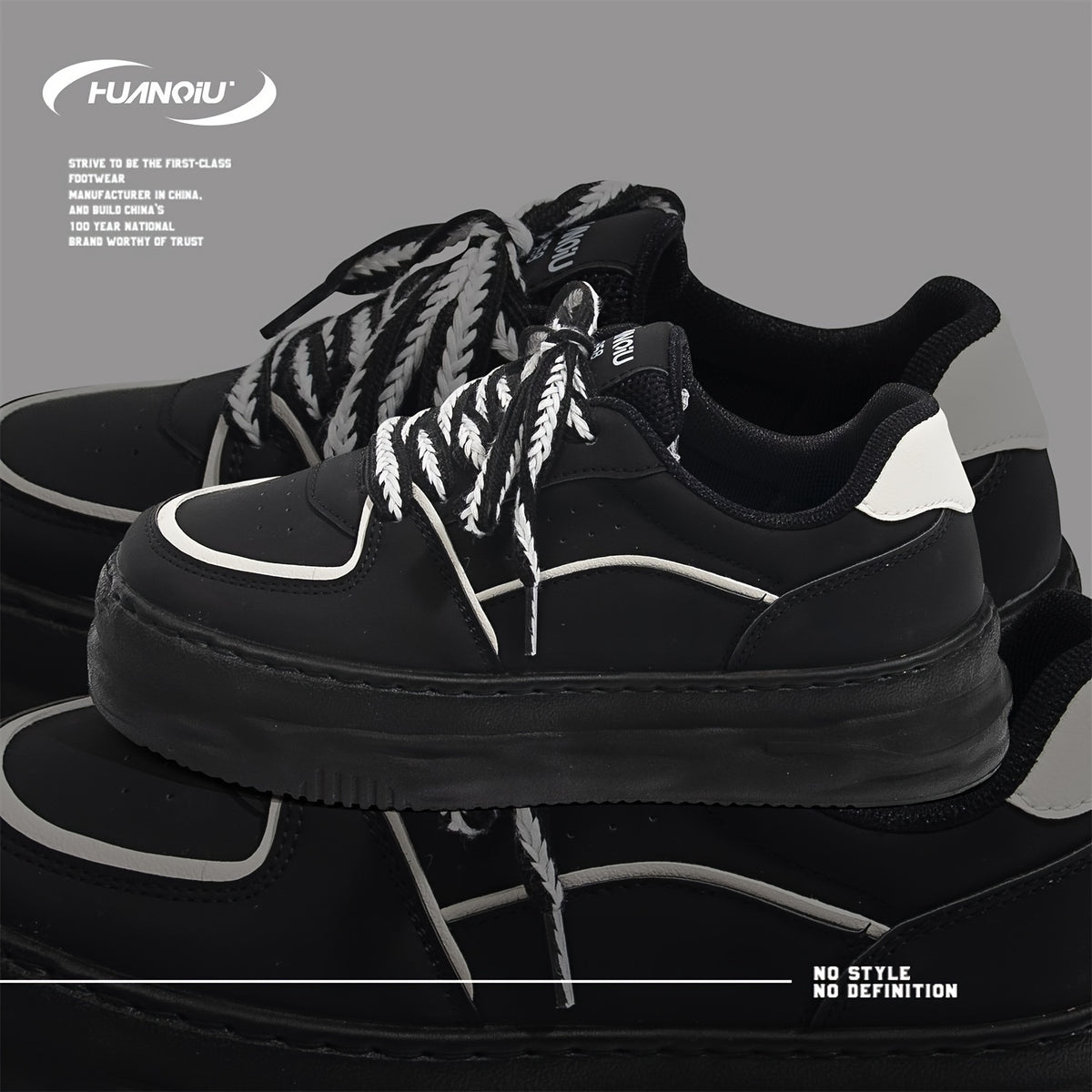 HUANQIU Platform Sneakers For Women Lace up Non slip Comfy Walking Shoes