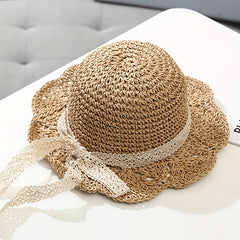 Sunshade Straw Hat for Kids 2-5 Years Old