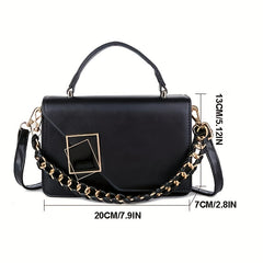 Solid PU Leather Women's Crossbody Bag Messenger Bag