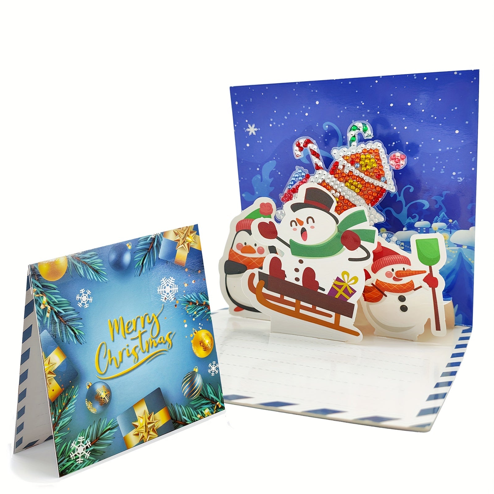 DIY Christmas Diamond Painting Greeting Card Sticker Exclusive Dotted Rhinestone