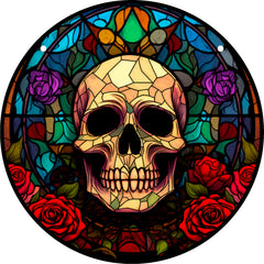 Skull Suncatcher Halloween Decor
